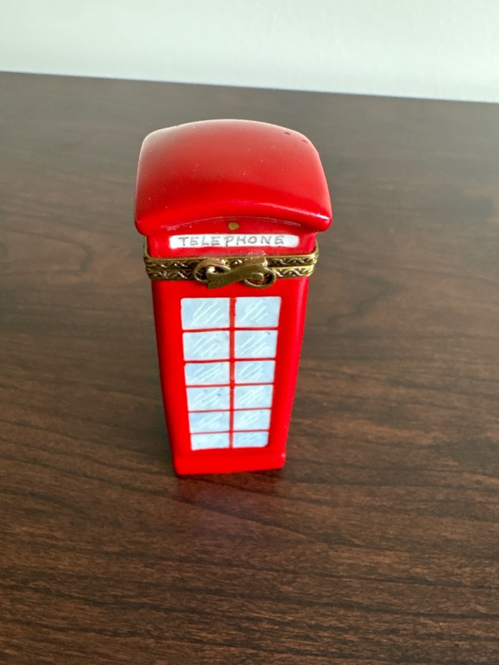 Limoges France phone booth trinket